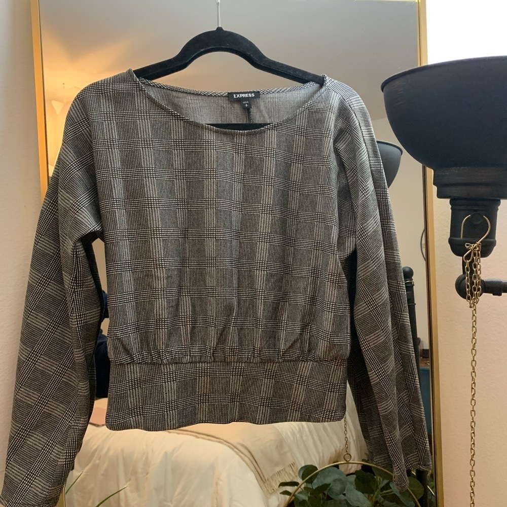 Express Black and White Blouse